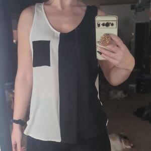 Tobi Monochrome Block Tank Top